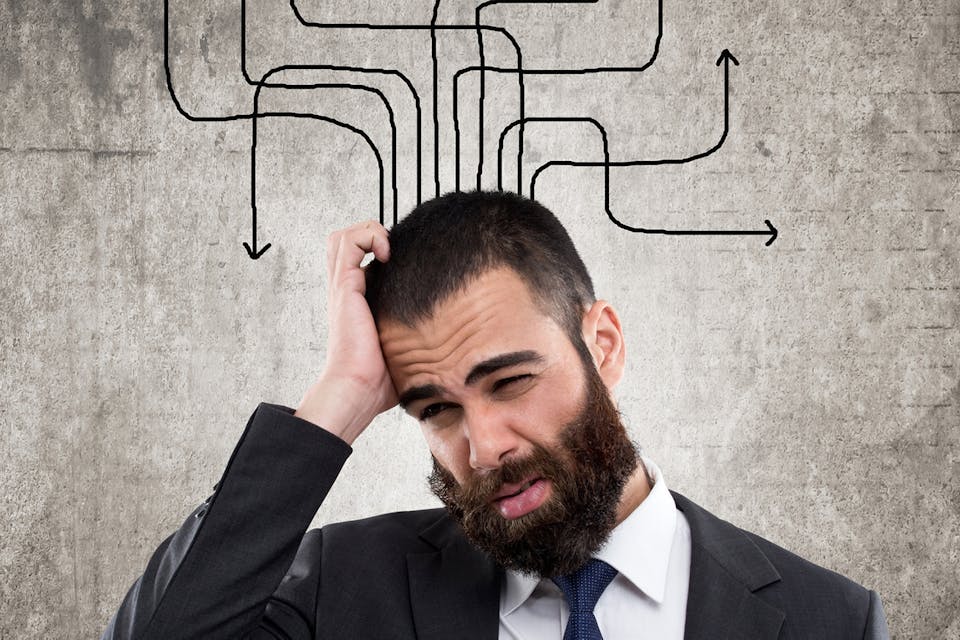triloks/iStockPhoto. Confused Man Wall