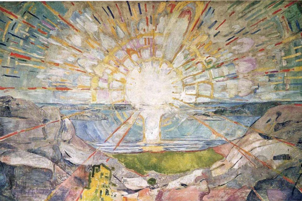 *From *The Sun* by Edvard Munch, 1909. *Wikipedia*.* Edvard_Munch_-_The_Sun_(1911)