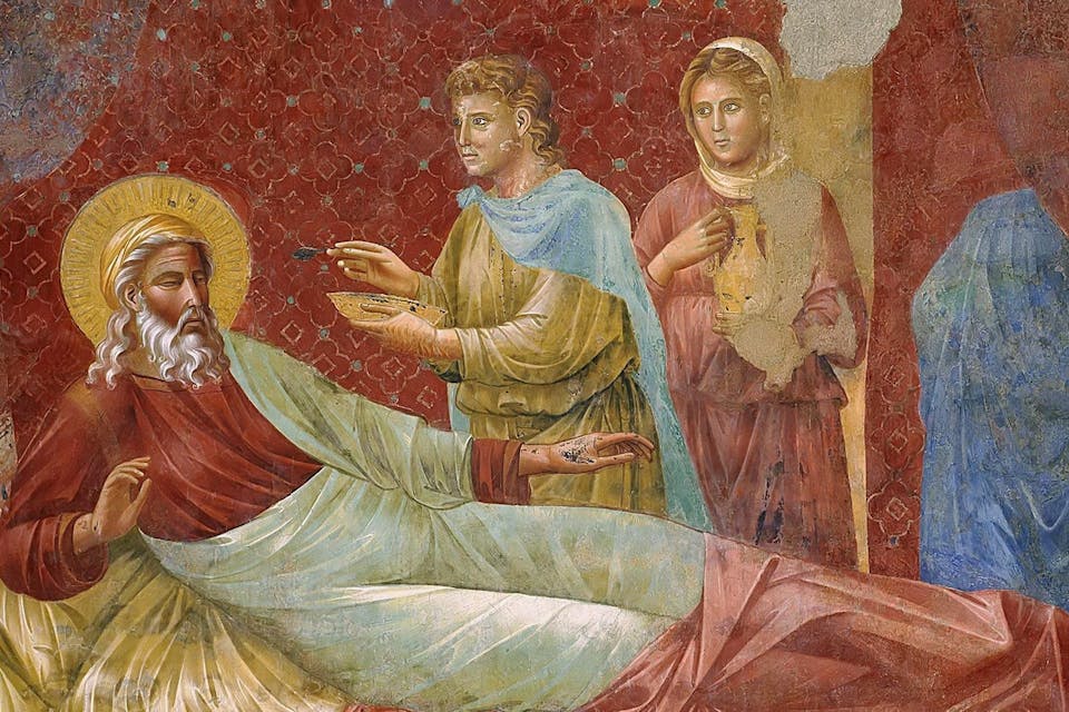 *Isaac blessing his son, as painted by Giotto di Bondone, circa 1292-1294.* Wikipedia. Isaac Main