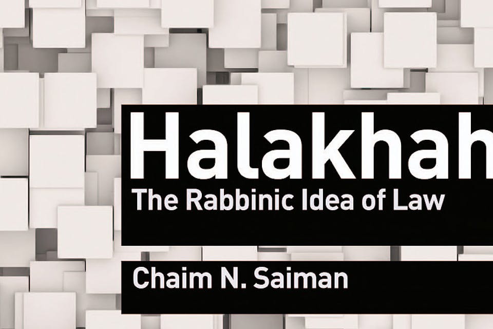 *From the cover of *Halakhah: The Rabbinic Idea of Law* by Chaim Saiman.* Princeton University Press. halakhah main