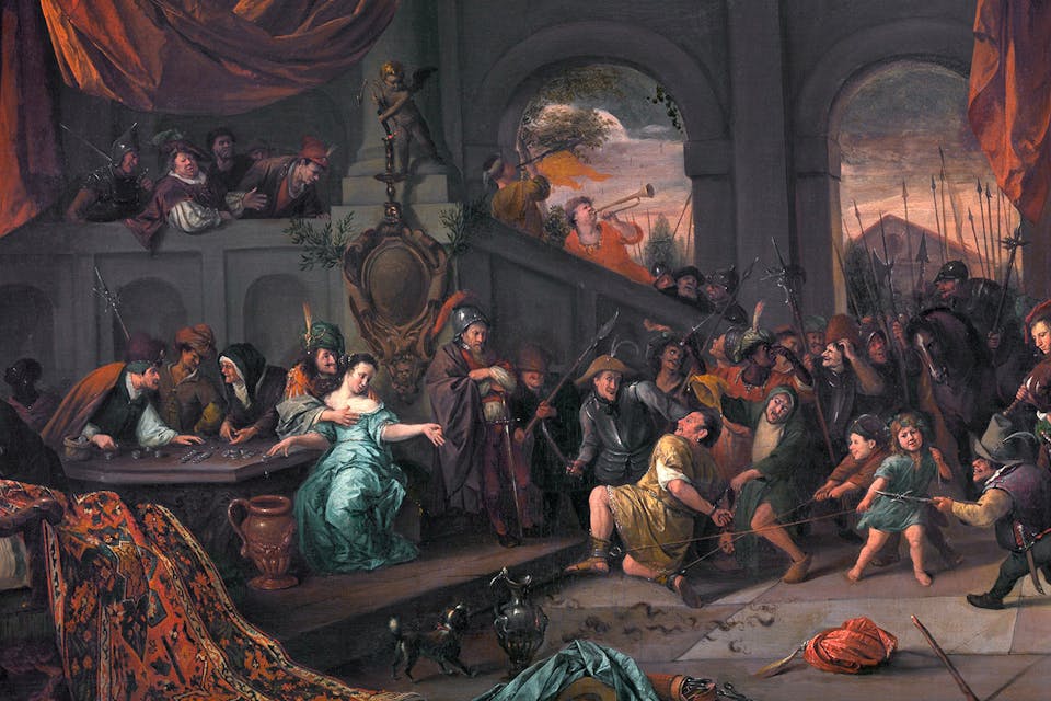 *From *The Mocking of Samson* by Jan Steen, 1675-1676*. Wikipedia. Steen Samson Main