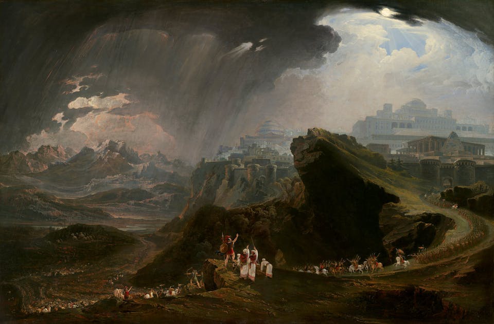 John Martin (British, 1789 – 1854 ), Joshua Commanding the Sun to Stand Still upon Gibeon, 1816, oil on canvas, Paul Mellon Fund