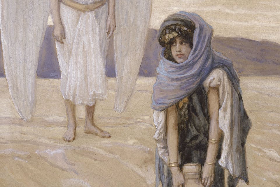 *From *Hagar and the Angel in the Desert* by James Tissot. *Jewish Museum. Hagar Main