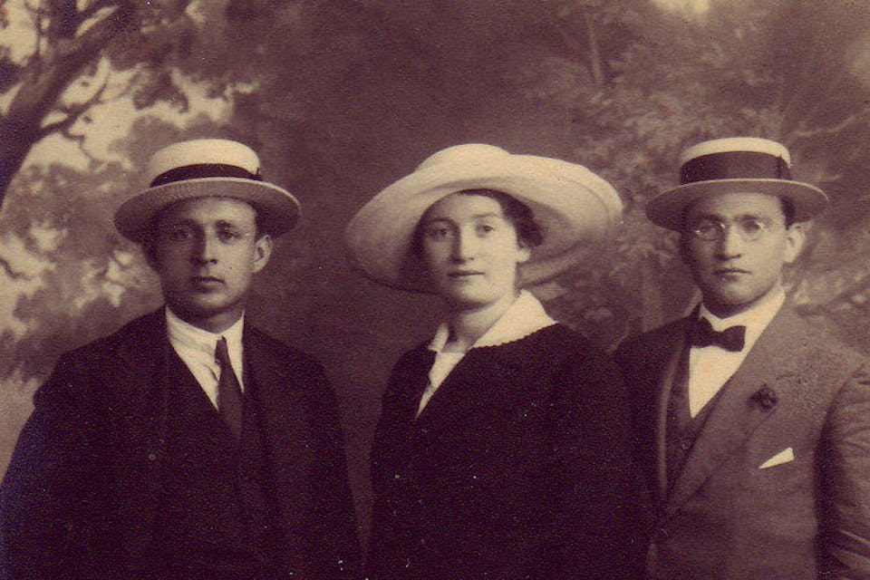 *Yosef Lishansky, Sarah Aaronsohn, and Lyova Shneerson, three members of the NILI spy ring, in Cairo, 1917.* Beit Aaronsohn-Museum Nili, Zikhron Yaakov. NILI-Main