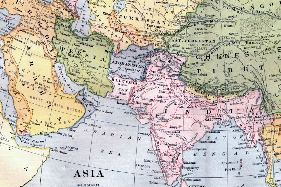*A 1904 map showing southwest Asia. *Wikipedia. Southwest Asia Map