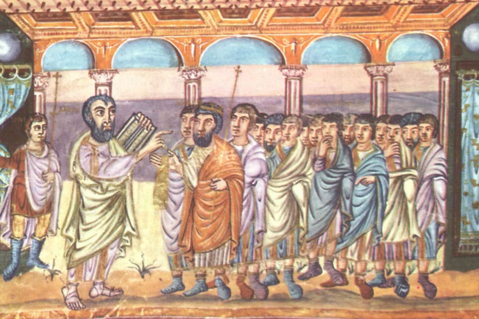*Moses and the Israelites depicted in the Bible of Moutier-Grandval, 835 AD. *Wikimedia. Moses Main