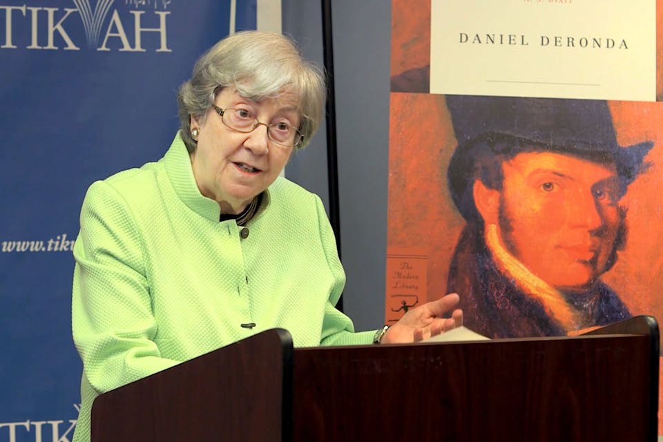 *Ruth Wisse teaching *Daniel Deronda *by George Eliot**.* Tikvah Fund. Ruth Main