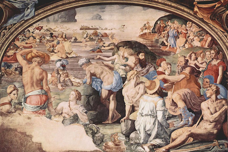 *From *Crossing of the Red Sea* by Bronzino, 1542.* Wikimedia. bronzino