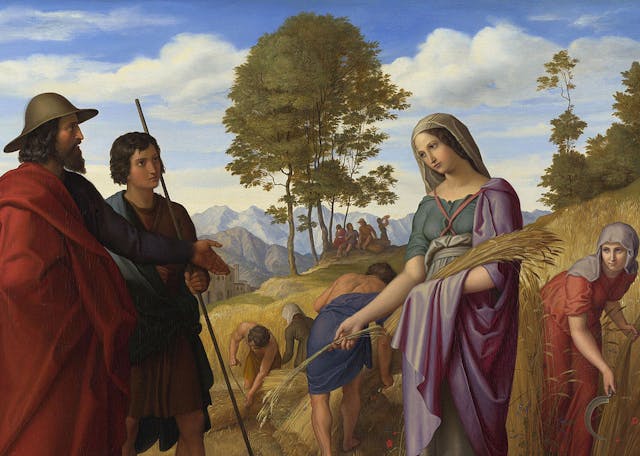 *From *Ruth in Boaz's Field*, by Julius Schnorr von Carolsfeld, 1828.* Wikimedia. boaz-ruth