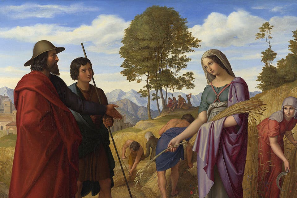 *From *Ruth in Boaz's Field*, by Julius Schnorr von Carolsfeld, 1828.* Wikimedia. boaz-ruth