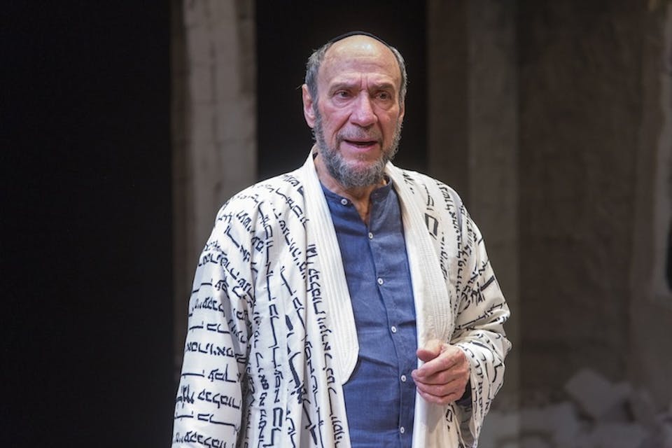*F. Murray Abraham as the title character in Classic Stage Company's production of *Nathan the Wise*.* Classic Stage Company. Photo: NATHAN THE WISE
By GOTTHOLD EPHRAIM LESSING
Adapted by EDWARD KEMP
Directed by BRIAN KULICK
with F. MURRAY ABRAHAM, GEORGE ABUD, AUSTIN DURANT, JOHN CHRISTOPHER JONES, SHIVA KALAISELVAN, CAROLINE LAGERFELT, ERIN NEUFER, STARK SANDS; presented by Classic Stage Company
dress rehearsal photographed: Friday, January 15, 2016; 2:00 PM at Classic Stage Company, New York; Photograph: © 2016 Richard Termine
PHOTO CREDIT – Richard Termine