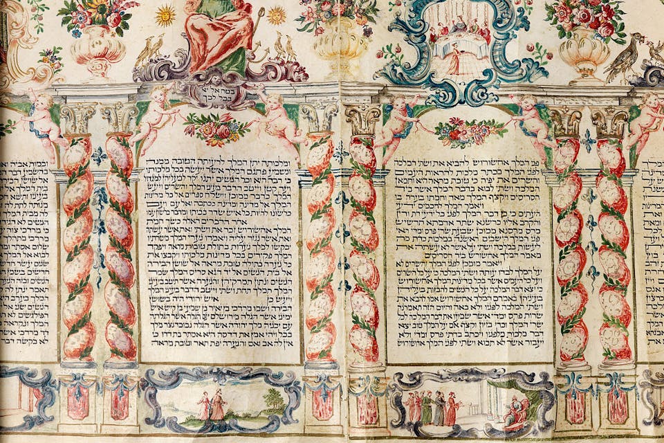 *A scroll of the book of Esther from northern Italy, mid-eighteenth century. *Wikimedia/Israel Museum. Esther-main