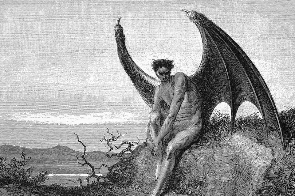 *An illustration of Lucifer by Gustave Doré.* Wikimedia. DORE-LUCIFER