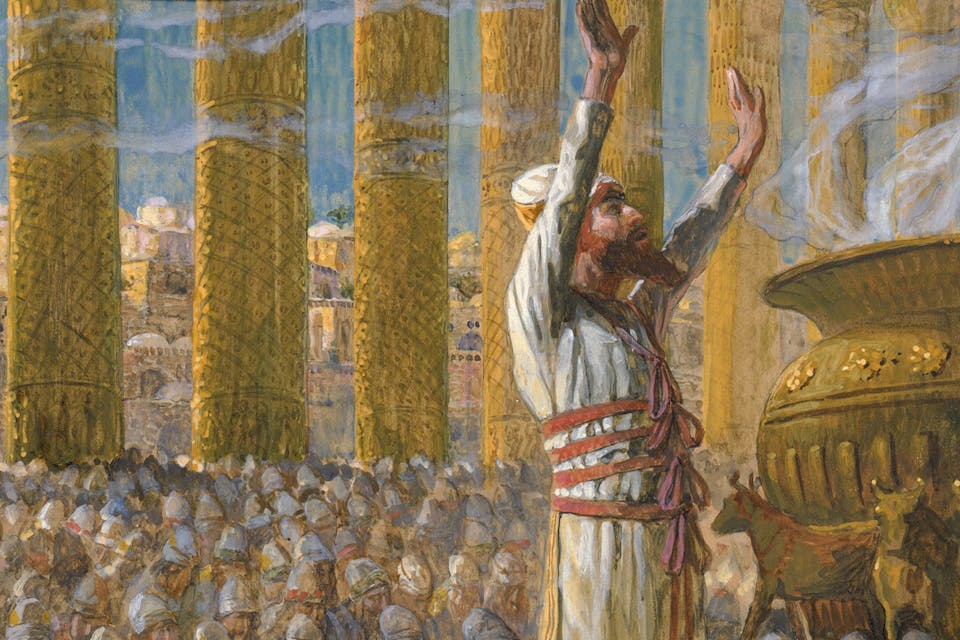 *From *Solomon Dedicates the Temple at Jerusalem*, c. 1896-1902, by James Jacques Joseph Tissot.* Jewish Museum. Tissot-Solmon-Temple-Main