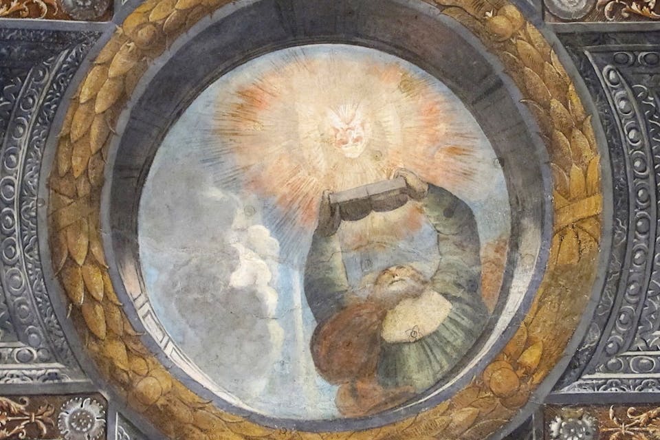 *From a fresco in the Palazzo Constabili in Ferrara, Italy.* Wikimedia. moses-resist-main