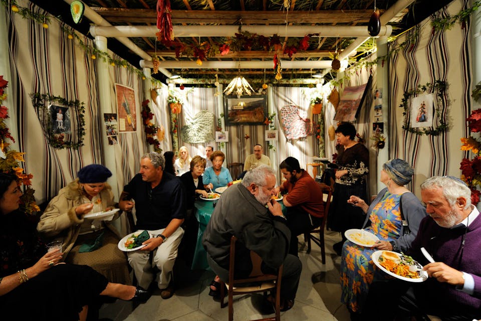 *Jews in California celebrate Sukkot.* Photo by Gina Ferazzi/Los Angeles Times via Getty Images. Sukkot-Main