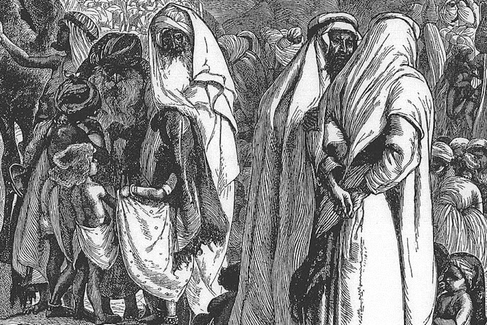 *From* Reuben and Gad Ask for Land, *by Arthur Boyd Houghton.* Wikimedia. Houghton_Reuben_and_Gad_ask_for_land-cropped