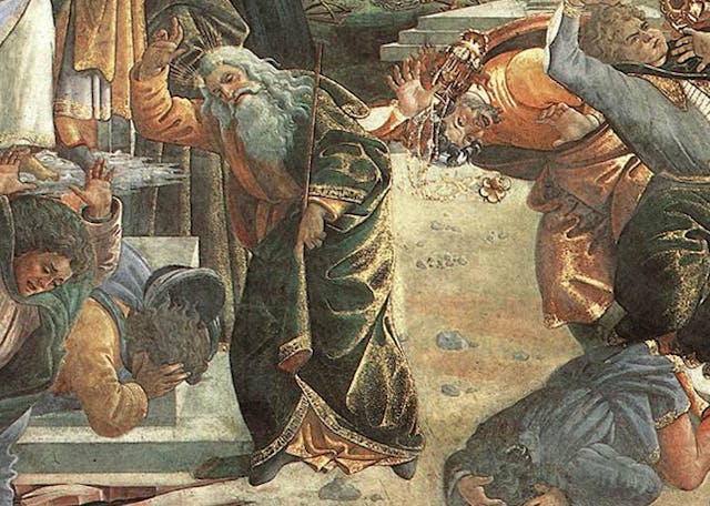 *From* Punishment of the Rebels*, 1482, by Botticelli.* Korah-Main