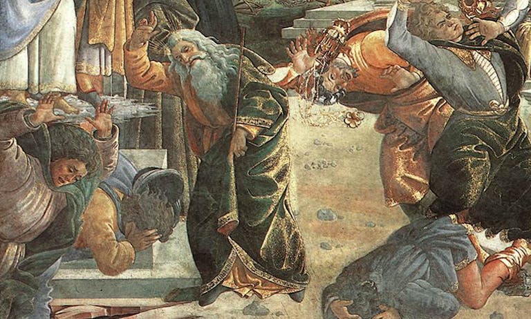 *From* Punishment of the Rebels*, 1482, by Botticelli.* Korah-Main