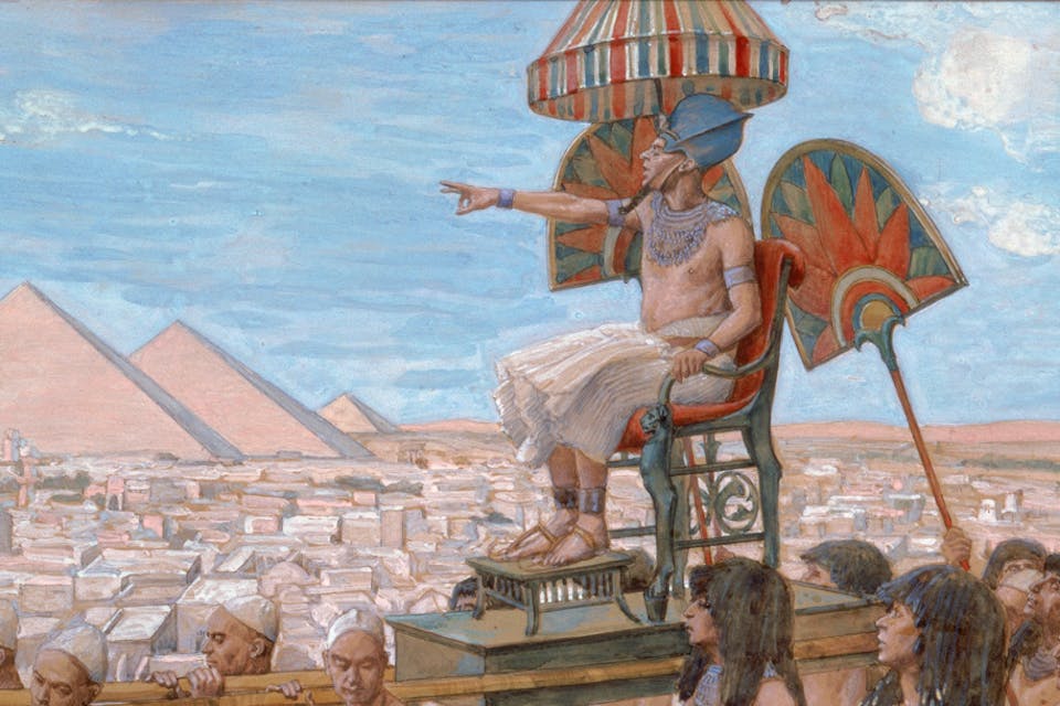 *From *Pharaoh Notes the Importance of the Jewish People*, 1902, by James Tissot.* Via the Jewish Museum. Pharaoh-Main