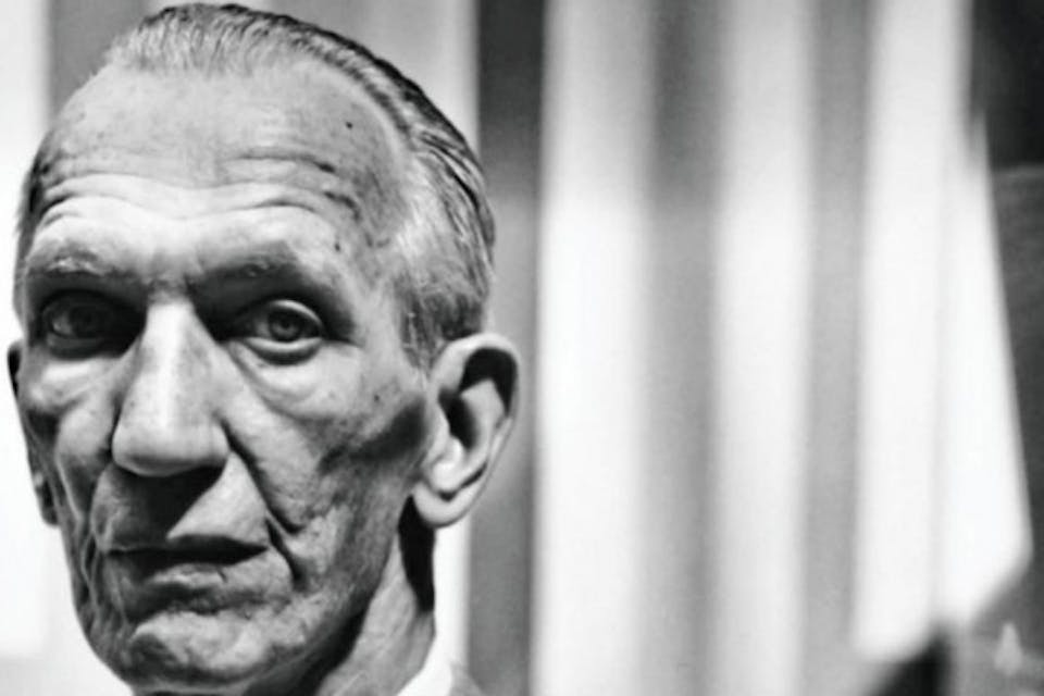 *A portrait of Jan Karski at Georgetown University.* Photo by Carol Harrison, copyright and courtesy of the United States Holocaust Memorial Museum. Jan-Karski-Main
