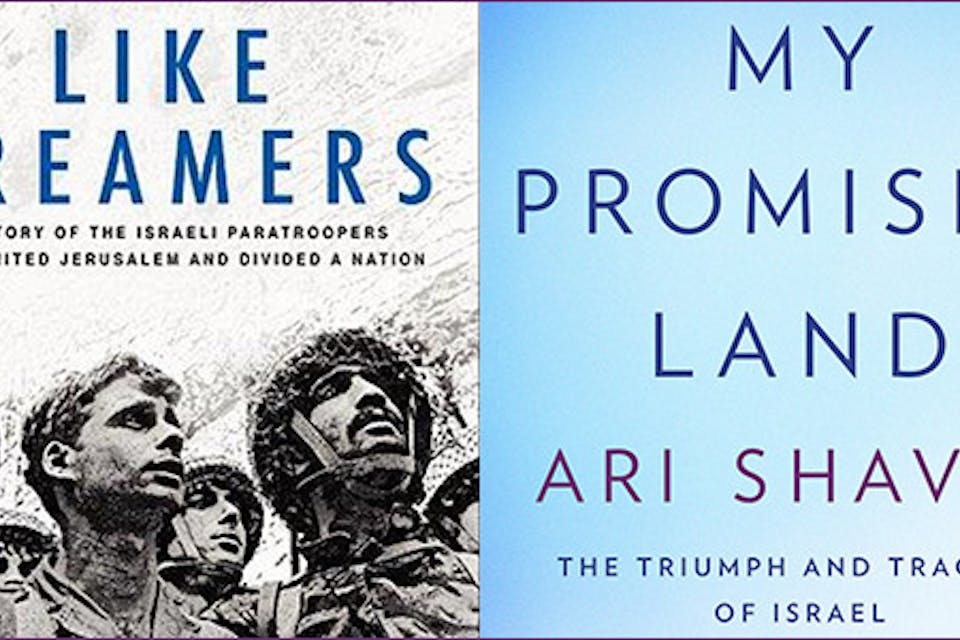 The covers of *Like Dreamers* by Yossi Klein Halevi and *My Promised Land* by Ari Shavit. 1389850072_magicfields_image_1_1