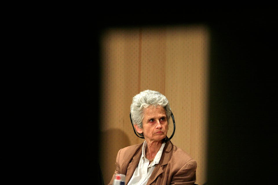 Ruth Gavison during a conference in Jerusalem on March 29, 2007. Olivier Fitoussi /Flash90. Ruth Gavison during a conference in Jerusalem on March 29, 2007. Olivier Fitoussi /Flash90.