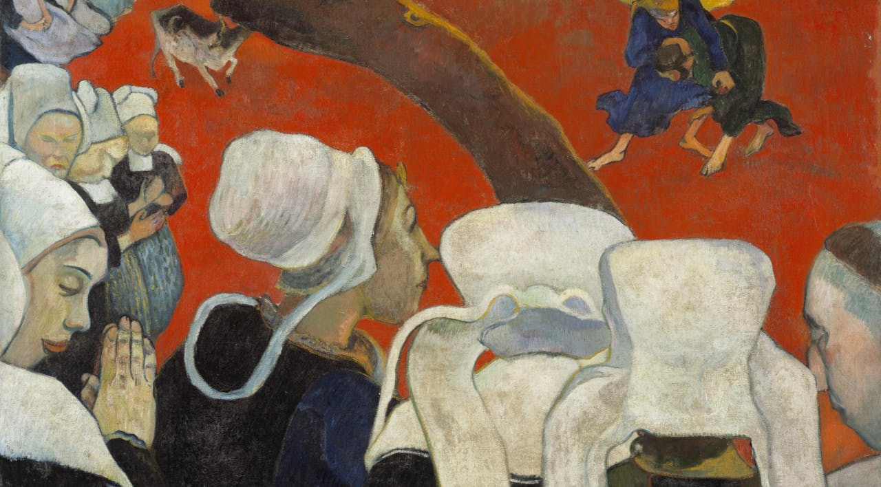 Paul Gauguin,  *The Vision After the Sermon/Jacob Wrestling with the Angel* , 1888, oil on canvas (Scottish National Gallery, Edinburgh) Paul Gauguin, The Vision After the Sermon/Jacob Wrestling with the Angel, 1888, oil on canvas (Scottish National Gallery, Edinburgh)