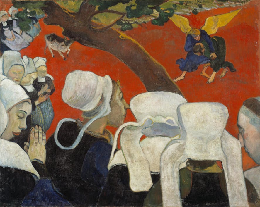 Paul Gauguin, The Vision After the Sermon/Jacob Wrestling with the Angel, 1888, oil on canvas (Scottish National Gallery, Edinburgh)