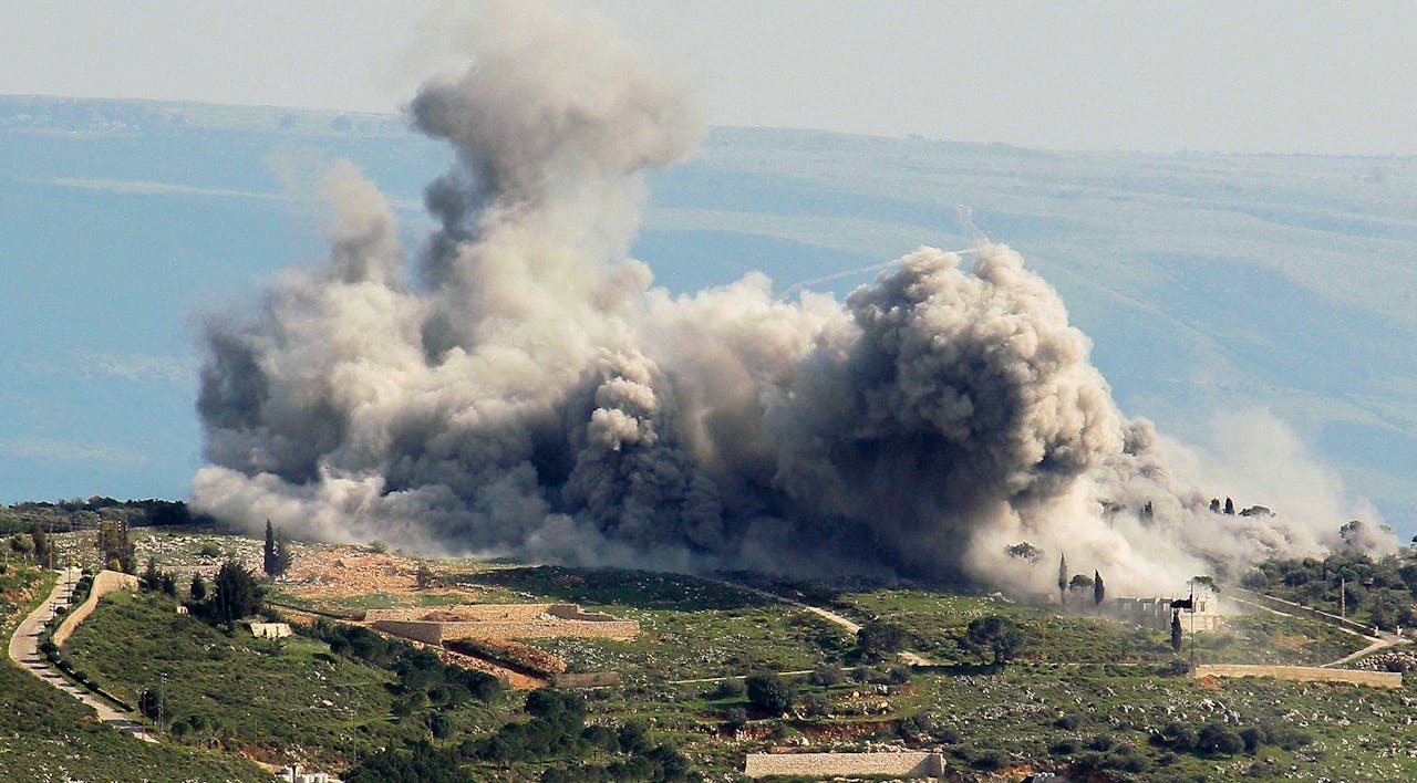 Smoke billows after an Israeli airstrike near the southern Lebanese village of Khiam on March 23, 2024. *RABIH DAHER/AFP via Getty Images*. Israel Lebanon Main