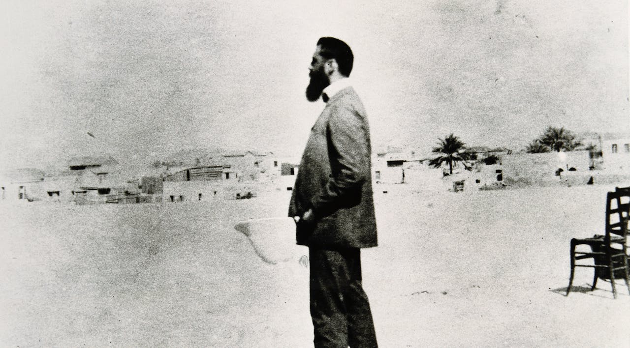 Theodor Herzl in Palestine in November 1898. *David Wolffsohn, Imagno/Getty Images*. Herzl Main
