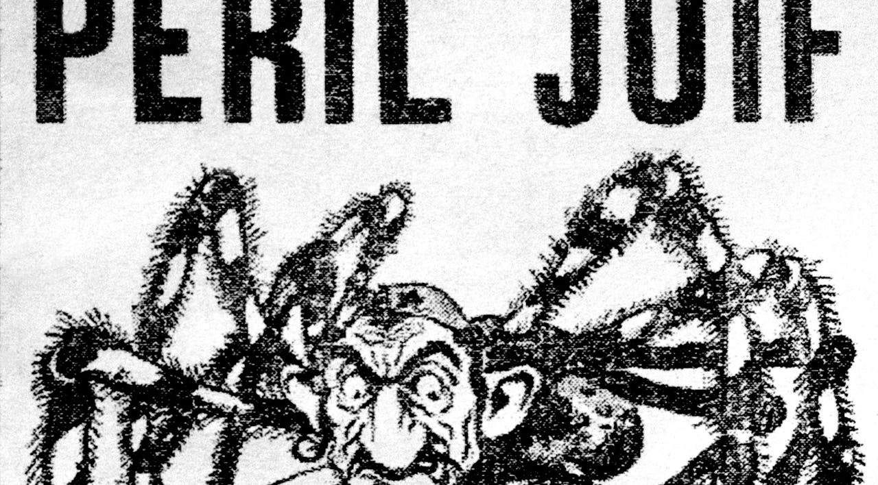 *From the book jacket for a French edition of *The Protocols of the Elders of Zion* entitled *The Jewish Peril*. *Itzhak Genut/alamy. Peril Juif Main