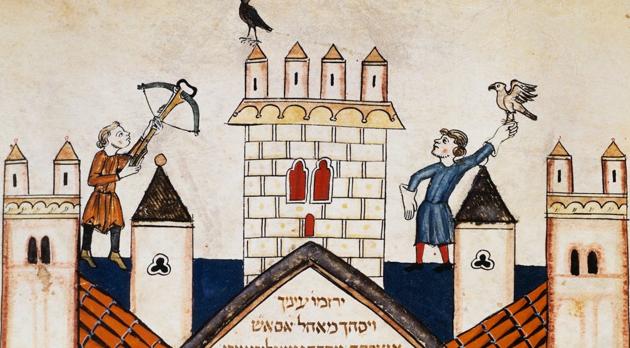 *An illustration from a 1299 manuscript of the Hebrew Bible by Joseph Assarfati of Cervera, Spain.* DeAgostini/Getty Images. bible-illustration