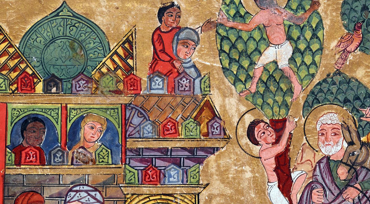 *From an illustration in a Syriac Christian lectionary. 1220, tempera, ink, and gold on paper.* Metropolitan Museum of Art/British Library. Jerusalem-Syndrome