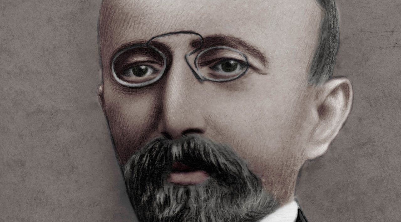 *A portrait of Ahad Ha'am taken from a postcard.* Culture Club/Getty Images. Ahad-Haam-Main