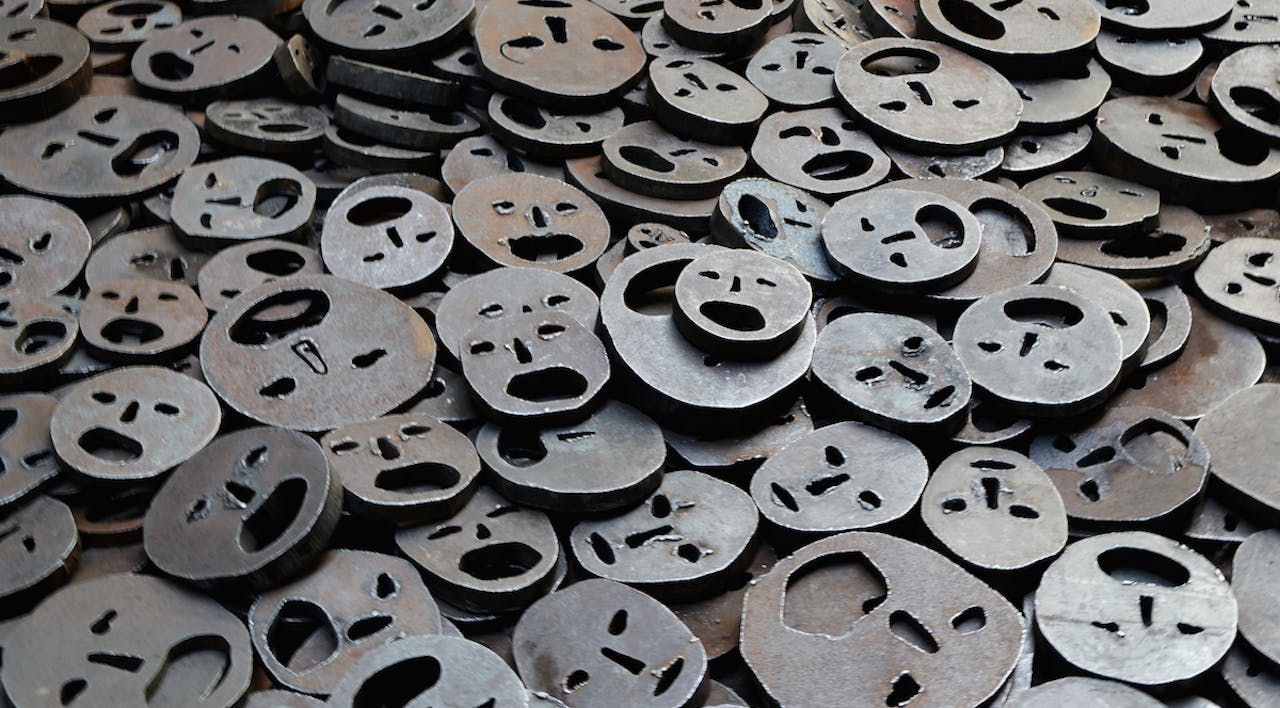 *From the "Shalekhet (Fallen Leaves)" installation by Menashe Kadishman at the Jüdisches Museum Berlin.* Wikimedia. Shalechet-Jewish-Museum-Berlin
