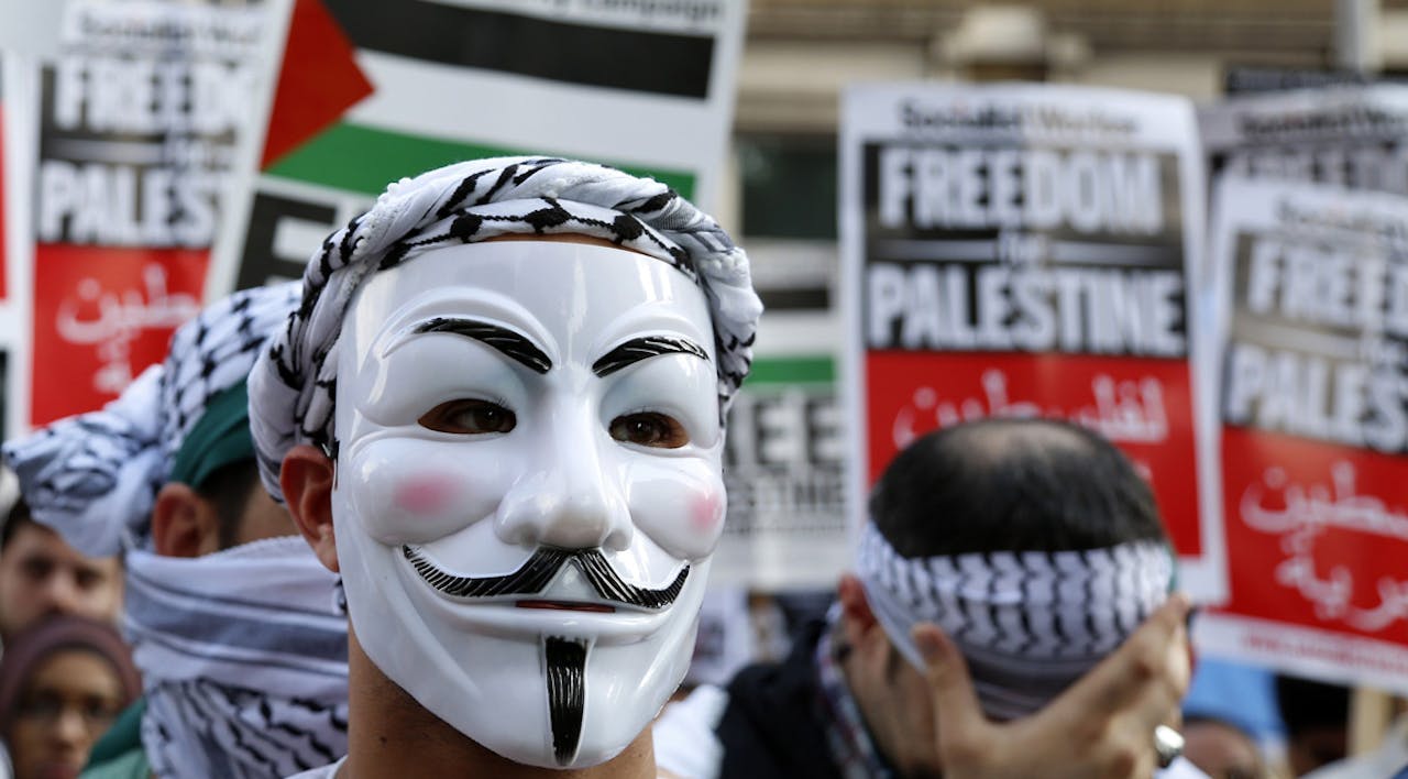 *Anti-Israel protestors in July 2014.* Yunus Kaymaz/Anadolu Agency/Getty Images. Campus-Anti-Semitism-Main-Home