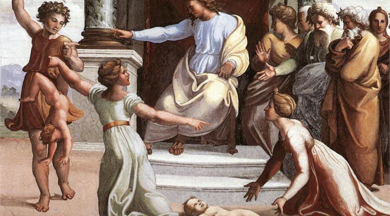 *The Judgment of Solomon* Raphael, 1519. Palazzi Pontifici, Vatican. thejudgmentofsolomon1519.jpghalfhd