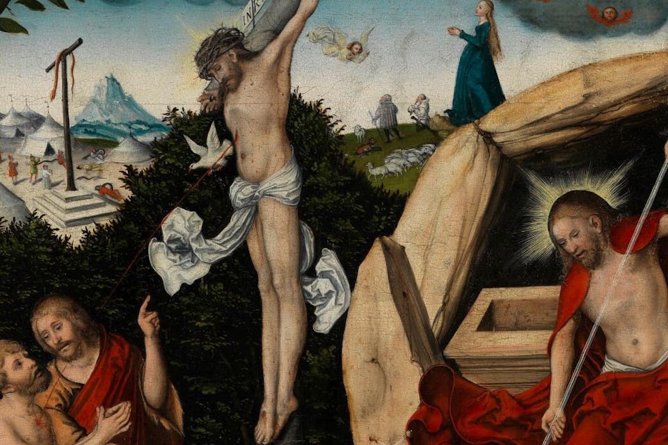 From “Christ on the cross” by Lucas Cranach the Elder, after 1529. *Wikipedia*. Cranach Main