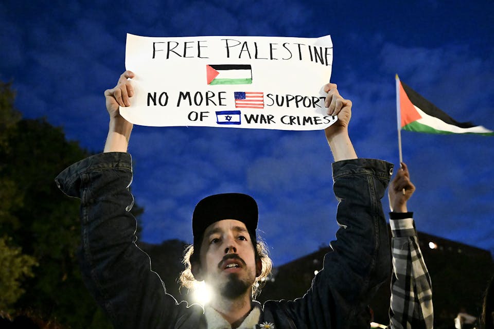 An anti-Israel protest in New York on October 17, 2023. *Fatih Aktas/Anadolu via Getty Images.* Herman Gaza Main