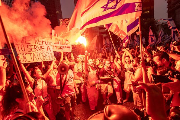 Protest against the government’s judicial overhaul in Tel Aviv on July 29, 2023. *Yossi Aloni/Flash90*. DeMogge LW Main