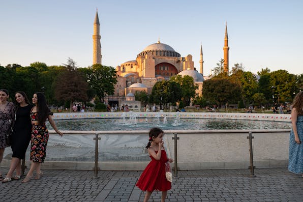 The Blue Mosque in Istanbul on June 14, 2022. *YASIN AKGUL/AFP via Getty Images*. Turkey Doran