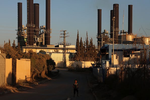 Gaza’s power plant on August 17, 2020. *Majdi Fathi/NurPhoto via Getty Images.* Gaza Plant