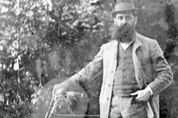 Theodor Herzl in Altaussee, Austria in August 1900. *Imagno/Getty Images*. Herzl Bike