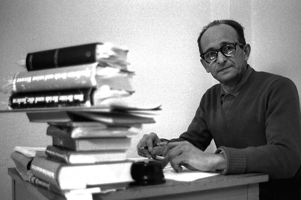 Adolf Eichmann in Galami Prison near Haifa while waiting for his trial to open. *Gpo/Getty Images.* Kramer LW Eichmann