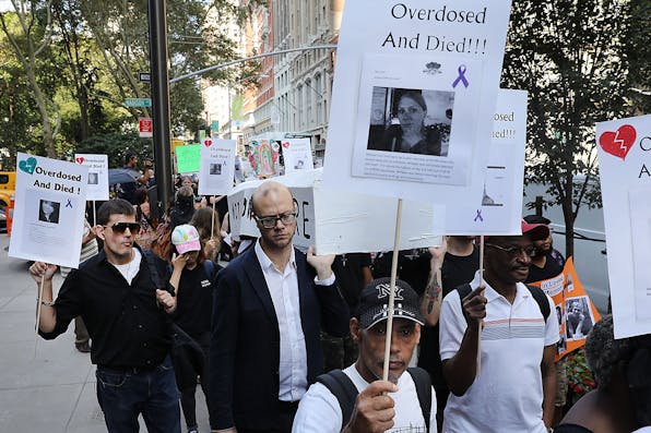 *A march on Overdose Awareness Day in 2017 in New York City.* Spencer Platt/Getty Images. Cohen Last Word