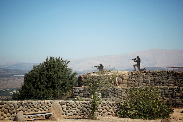 *Military decoys at the top of the Golan Heights*. Moment via Getty Images. Serchuk Main