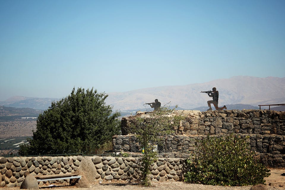 *Military decoys at the top of the Golan Heights*. Moment via Getty Images. Serchuk Main