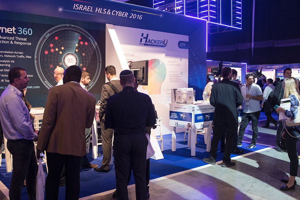 *Attendees at a conference on cybersecurity in Tel Aviv on November 15, 2016*. JACK GUEZ/AFP via Getty Images. Israel AI Main