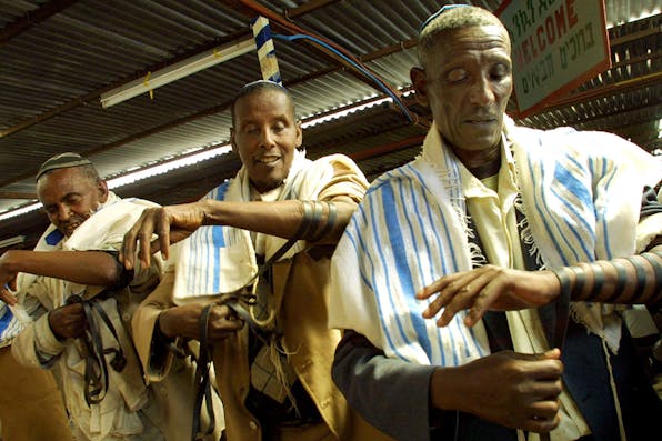 *A group of Ethiopian Jews at the Beta Israel School in Addis Ababa on March 14, 2003.* Natalie Behring-Chisholm/Getty Images. Brody Response Main